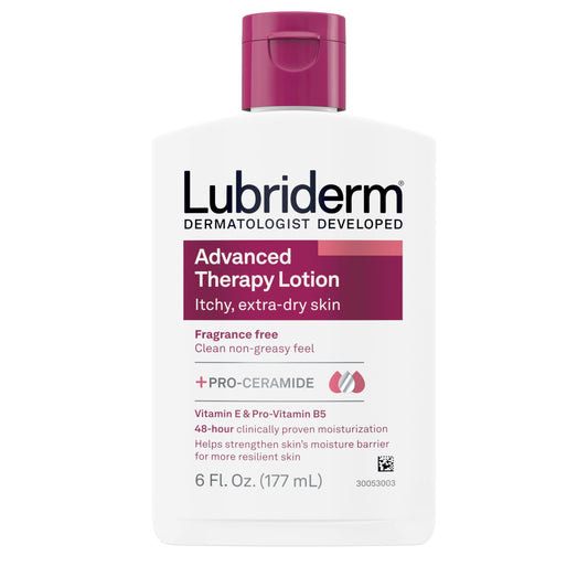 Lubriderm Advanced Therapy Fragrance-Free Moisturizing Hand & Body Lotion + Pro-Ceramide, Intense Hydration for Itchy, Extra Dry, & Sensitive Skin Beauty & Personal Care Lubriderm