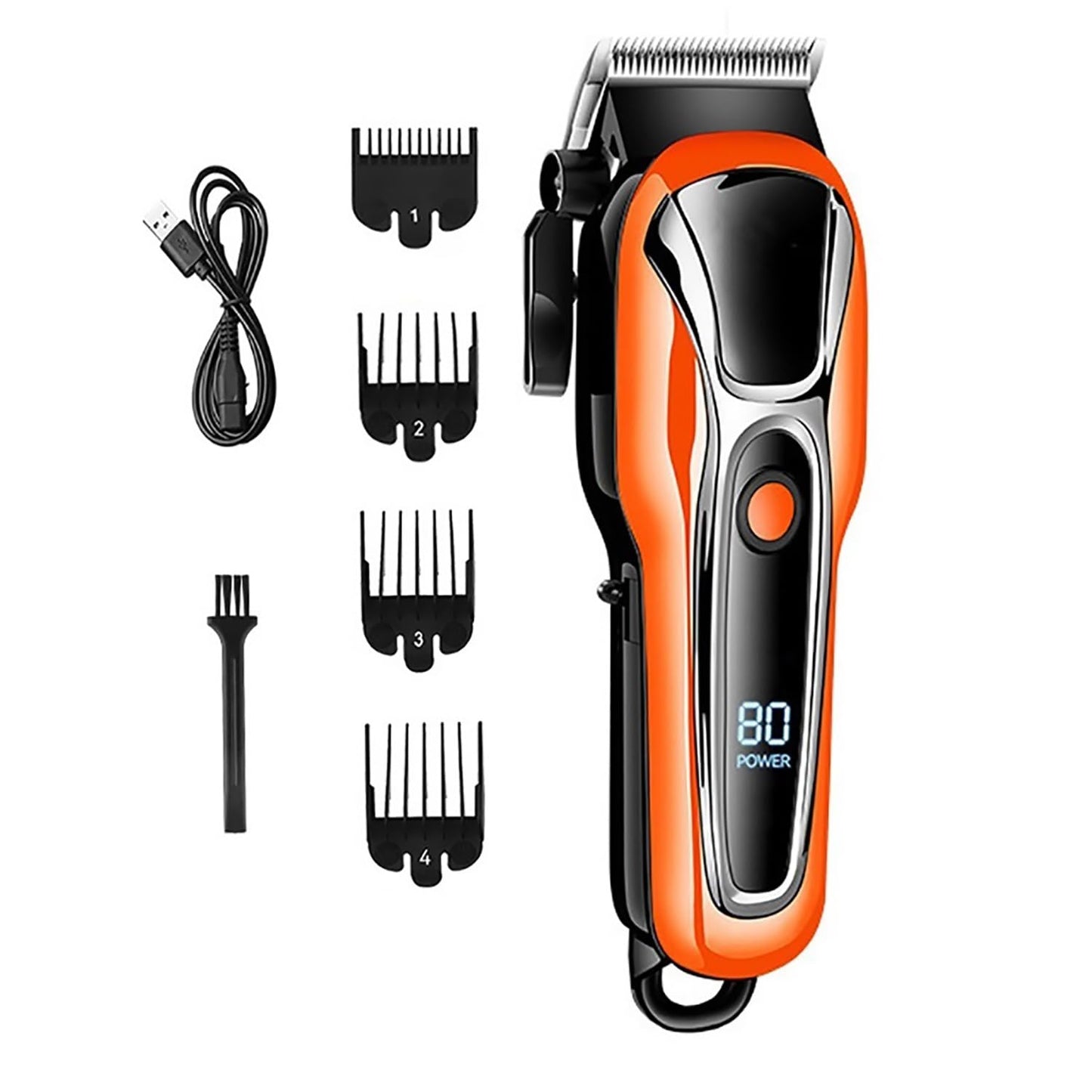 EOYLMIRL Pro Hair Clipper Professional Cord/Cordless Trimmer for Men Beard Electric Haircut Machine Lithium Battery Rechargeable(Orange) Beauty and Personal Care EOYLMIRL