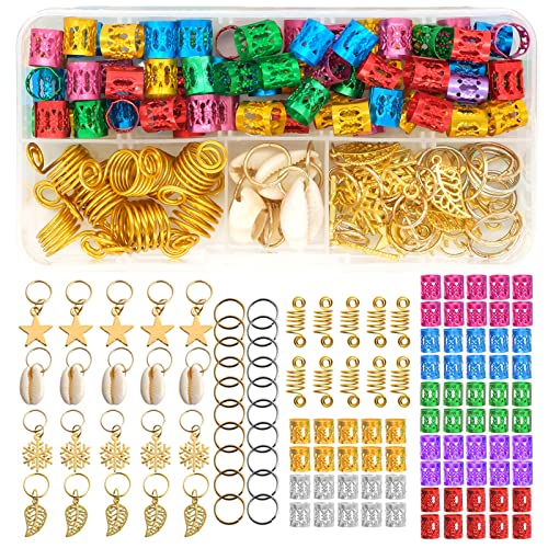 120 Pieces Hair Jewelry for Women Braids, 7 Diffent Colors Braiding Hair Rings for Braids Hair, Colorful Hair Accessories with Cute Pendant Beauty & Personal Care LASWISE