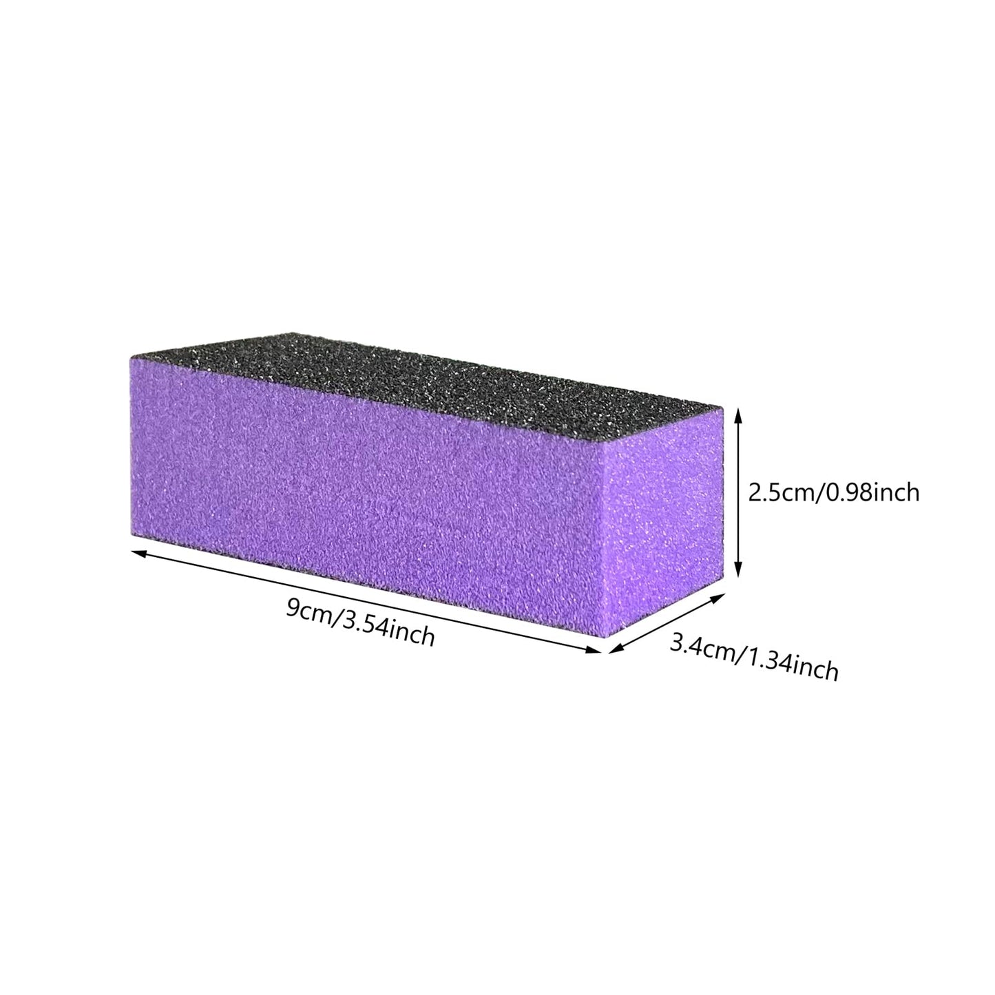 HeeYaa 10 Pcs Nail Buffer Sanding Block Polisher Buffing File 100/180 Grit 3 Sides Nail Files Art Pedicure Manicure File(Black Purple) Beauty & Personal Care HeeYaa