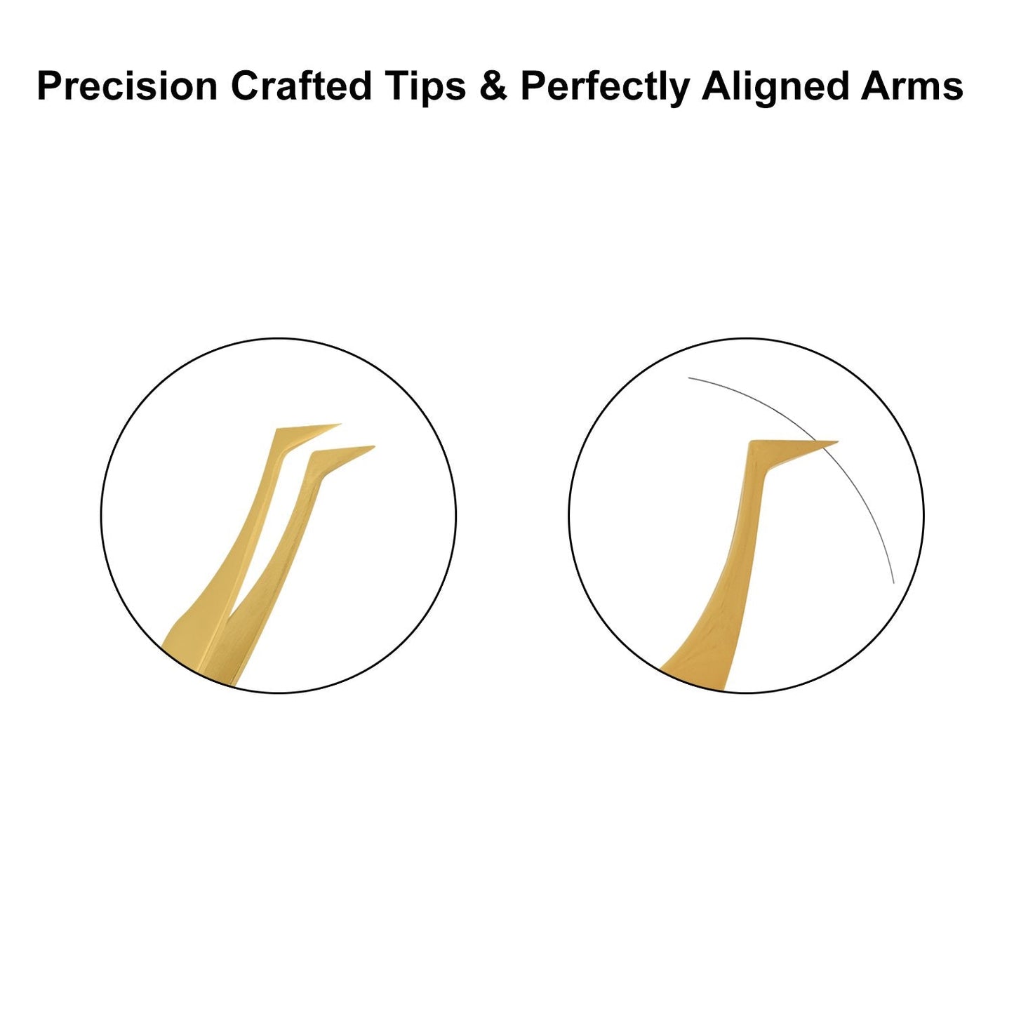 12cm Professional Golden Tweezers for Eyelash Extension Hand Crafted Japanese Stainless Steel Precision Tweezers (L-Shape Tip.) Beauty & Personal Care metaleks