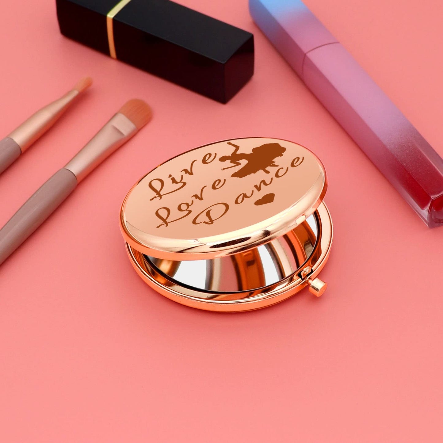 Dance Lover Gift Dance Teacher Gifts Compact Makeup Mirror Dance Gift for Ballet Girl Ballerina Dancer Daughter Graduation Birthday Gift Compact Beauty & Personal Care Gevody