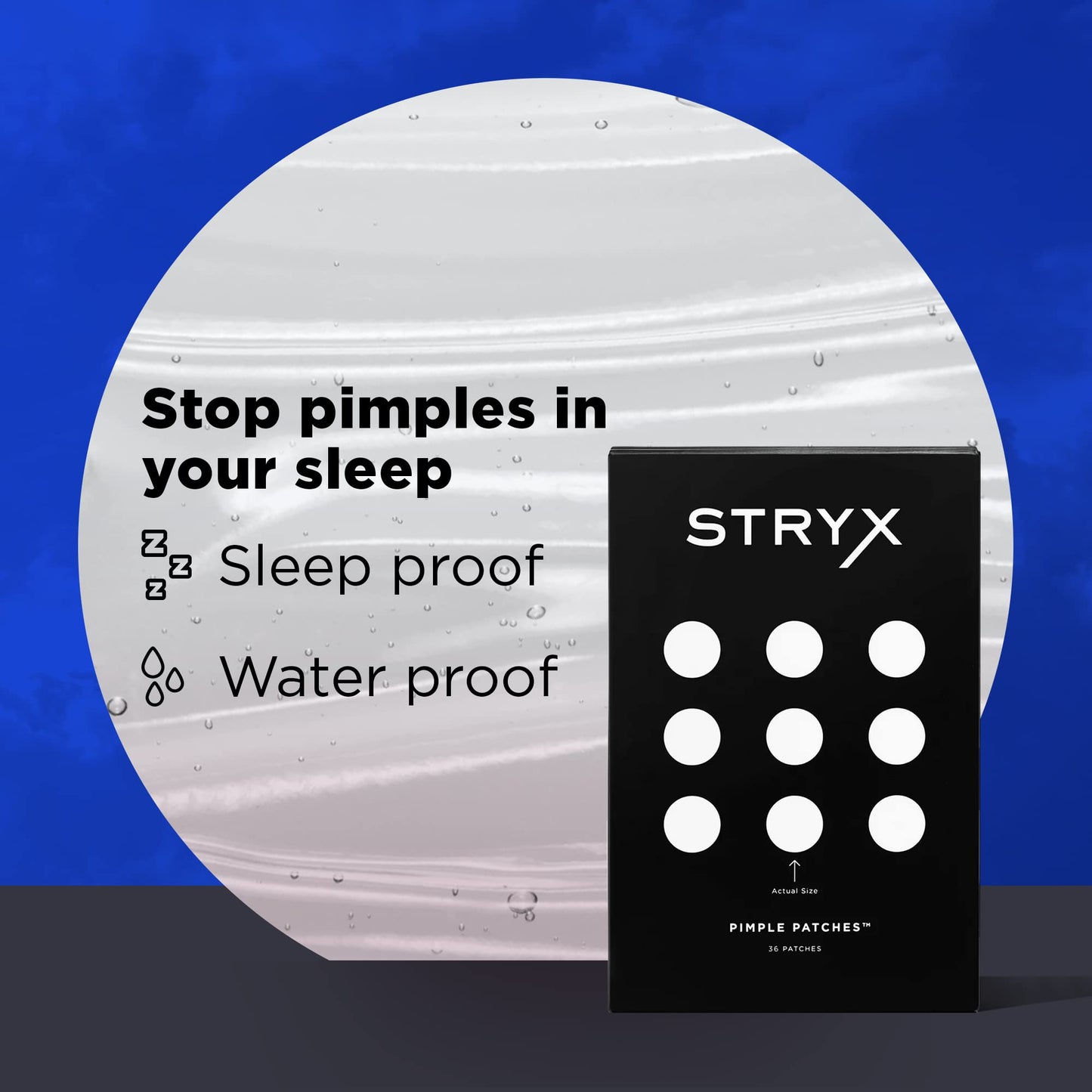 Stryx Hydrocolloid Acne Pimple Patches for Men, 3-Pack - Great for Breakouts, Zits, Blemishes, Whiteheads, & Reducing Redness - Designed for Men’s Beauty & Personal Care Stryx