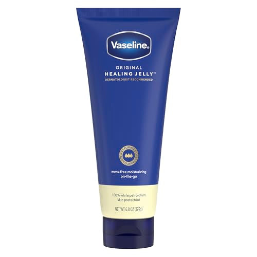 Vaseline Original Healing Jelly 100% White Petrolatum Skin Protectant 1 ct for Mess-Free Moisturizing On-the-Go, with 3x Purified Purity-Guaranteed Beauty & Personal Care Vaseline