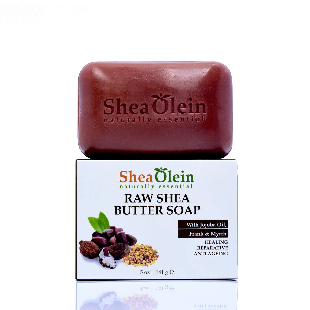 Raw Shea Butter Soap with Jojoba Oil, Frank & Myrrh Beauty & Personal Care SheaOlein Naturally Essential