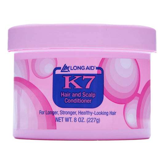 AmPro Long Aid Long-Aid K7 Hair and Scalp Conditioner - Rich with Natural Emollients - Provides Stronger Hair and Scalp for All Hair Textures -