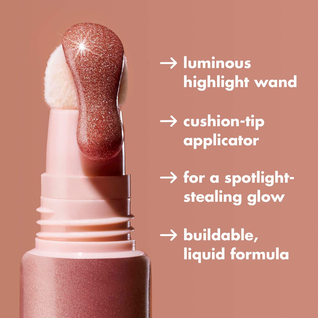 e.l.f. Halo Glow Highlight Beauty Wand, Liquid Highlighter Wand For Luminous, Glowing Skin, Buildable Formula, Vegan & Cruelty-free, Rose Quartz Beauty & Personal Care e.l.f.