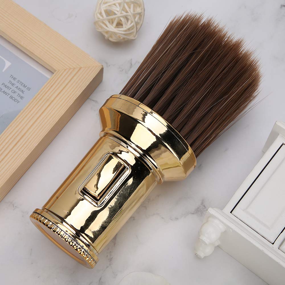 Hair Sweep, Multifunctional Neck Duster Brush Beard Shaving Brush Barber Brush for Barber Shop(Gold) Beauty and Personal Care Antilog