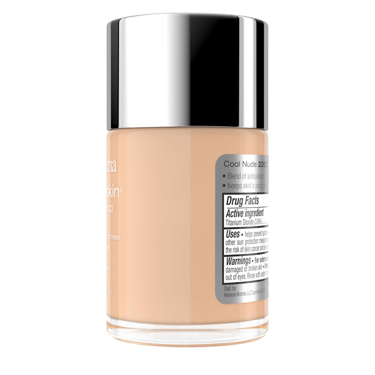 Neutrogena Healthy Skin Liquid Foundation Makeup Broad Spectrum SPF 20 Sunscreen, Medium Coverage, Vit B5, Antioxidants, All Day Wear, Cool Nude 220C Beauty & Personal Care Neutrogena