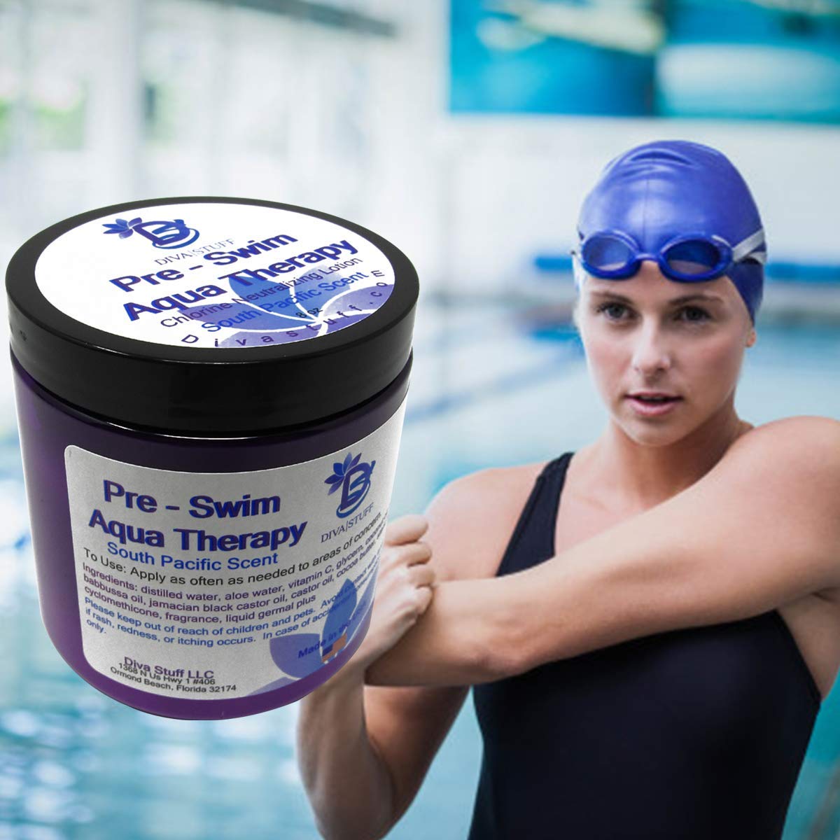 Diva Stuff Pre-Swim Aqua Therapy Chlorine Neutralizing Body Lotion, Protects Skin From Chlorine and Salt Water (South Pacific 3 Pack) Beauty & Personal Care Diva Stuff