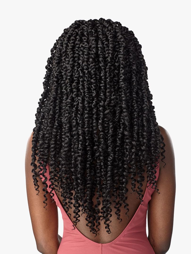Sensationnel Lulutress Crochet Braiding Hair-Passion Twist 18 Inch,T1B/BG