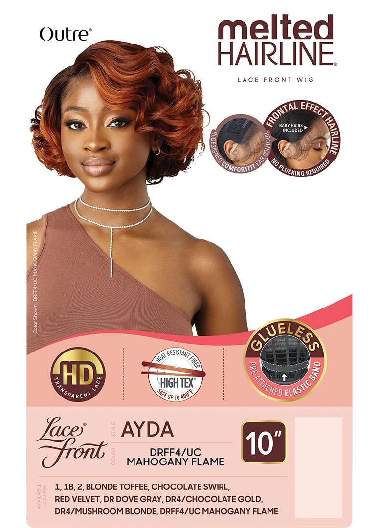 Outre Lace Front Wig - Melted Hairline - Ayda (JET BLACK 1)