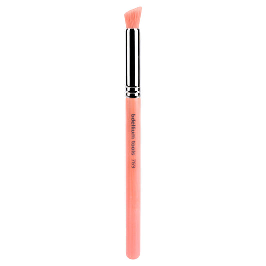 Bdellium Tools Professional Makeup Brush - Pink Bambu Series 769 Angled Contour - With Soft Synthetic Fibers, For Contouring (Pink, 1pc)