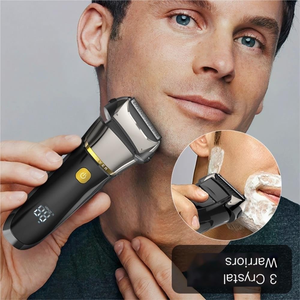Men's Electric - Fast Charging, IPX7 Waterproof, Precision Blades for Close Shave and Comfortable Grip -Trim The Helper Well Beauty and Personal Care LYLOYXX