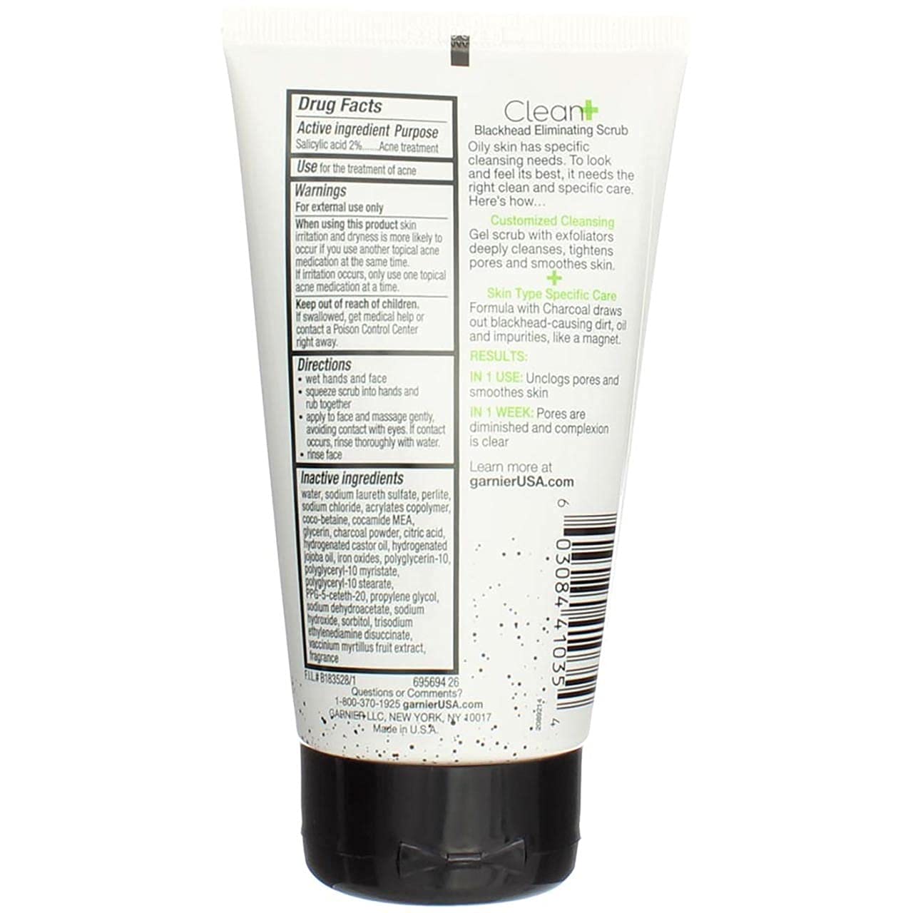 Garnier Clean Scrub Blackhead Eliminating 5 Ounce (145ml) (3 Pack) Beauty & Personal Care Garnier