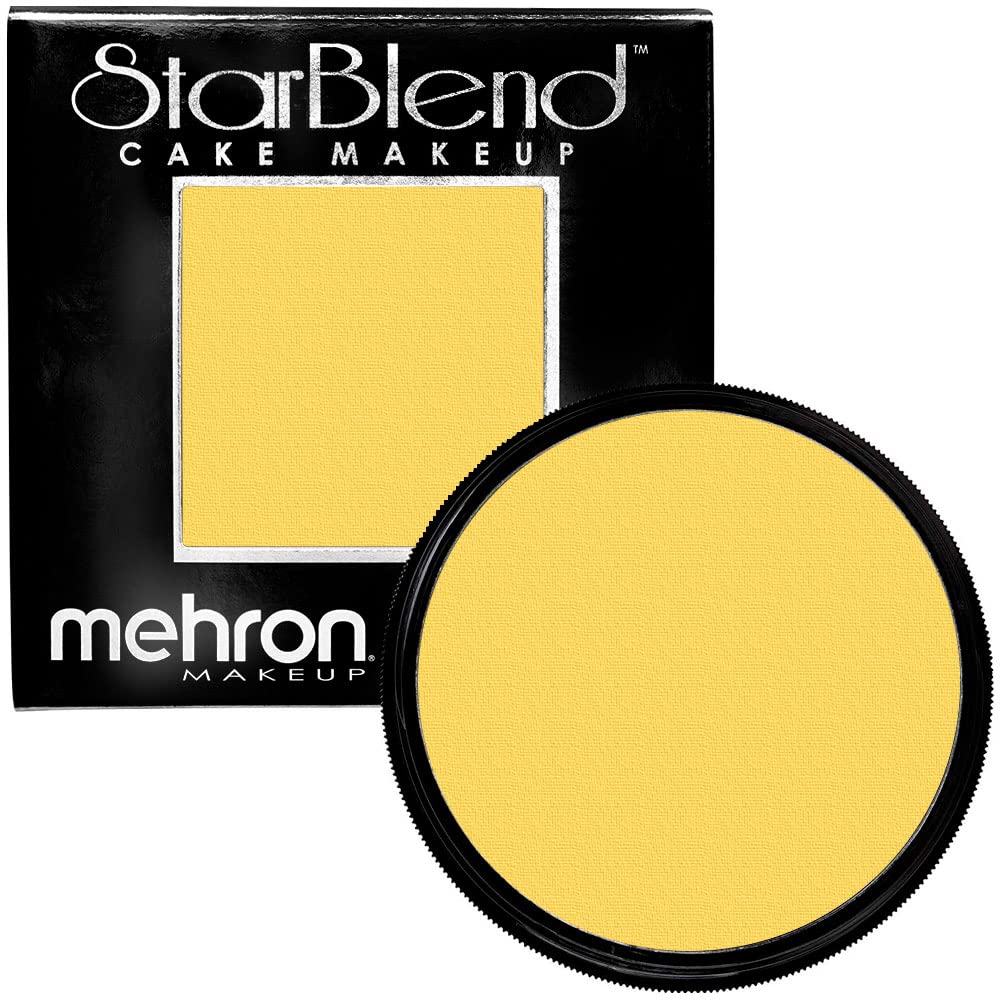 Mehron Makeup StarBlend Cake Makeup | Wet/Dry Pressed Powder | Powder Foundation | Yellow Face Paint & Body Paint 2 oz (56g) Beauty & Personal Care Mehron