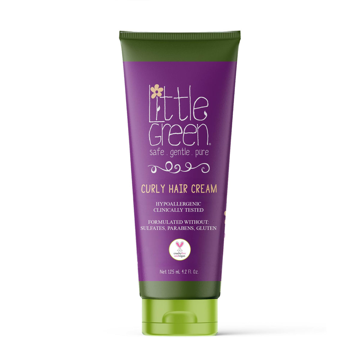 Little Green Kids Curly Hair Cream, Anti Frizz Curl Defining Cream, Kids Curly Hair Products, 4.2oz Beauty & Personal Care Little Green