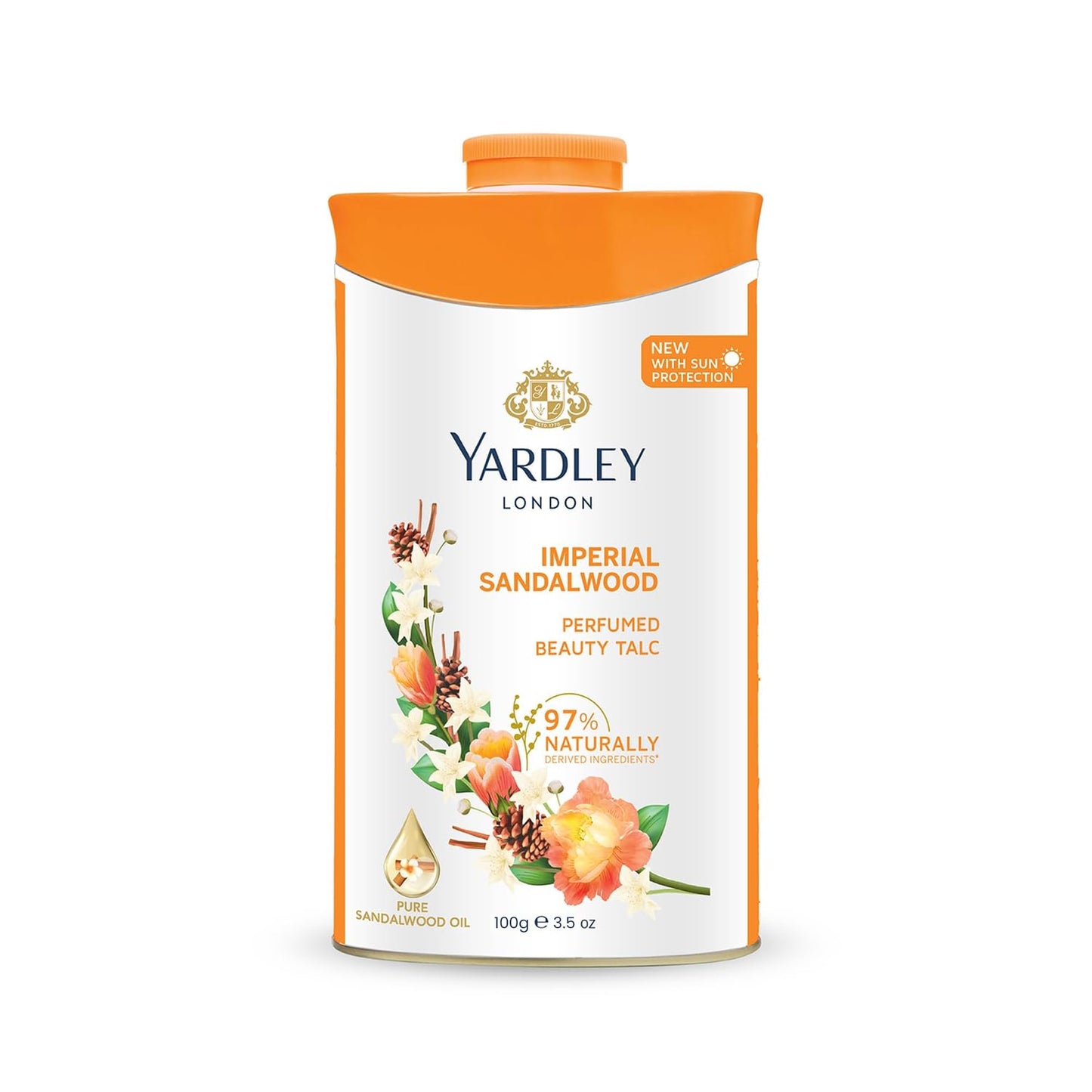 Yardley London Perfumed Talc Sandalwood 100g Beauty & Personal Care Yardley