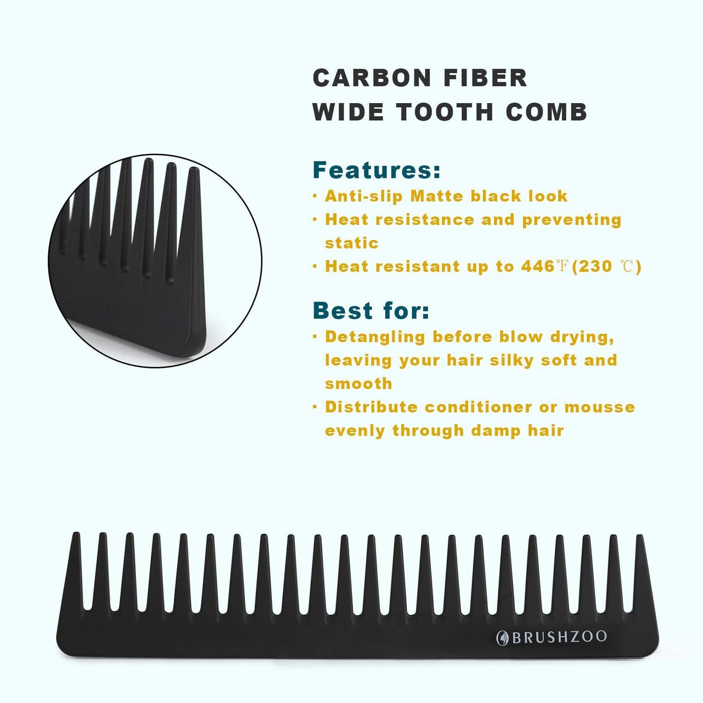 BRUSHZOO Hair Brush Set, Detangler Brush for Women Men Kid Detangling Styling Massaging, Curly Hair Brush for 3/4abc Wet Dry Hair (Black) Beauty & Personal Care O BRUSHZOO