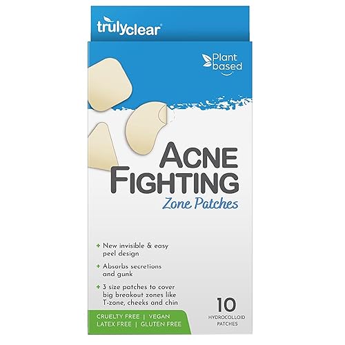 Truly Clear Large Acne Pimple Patches for Face & Body - 10 Count, Hydrocolloid Blemish & Zit Patches for Face & Body - Plant-Based, Cruelty-Free Acne Beauty & Personal Care Truly Clear