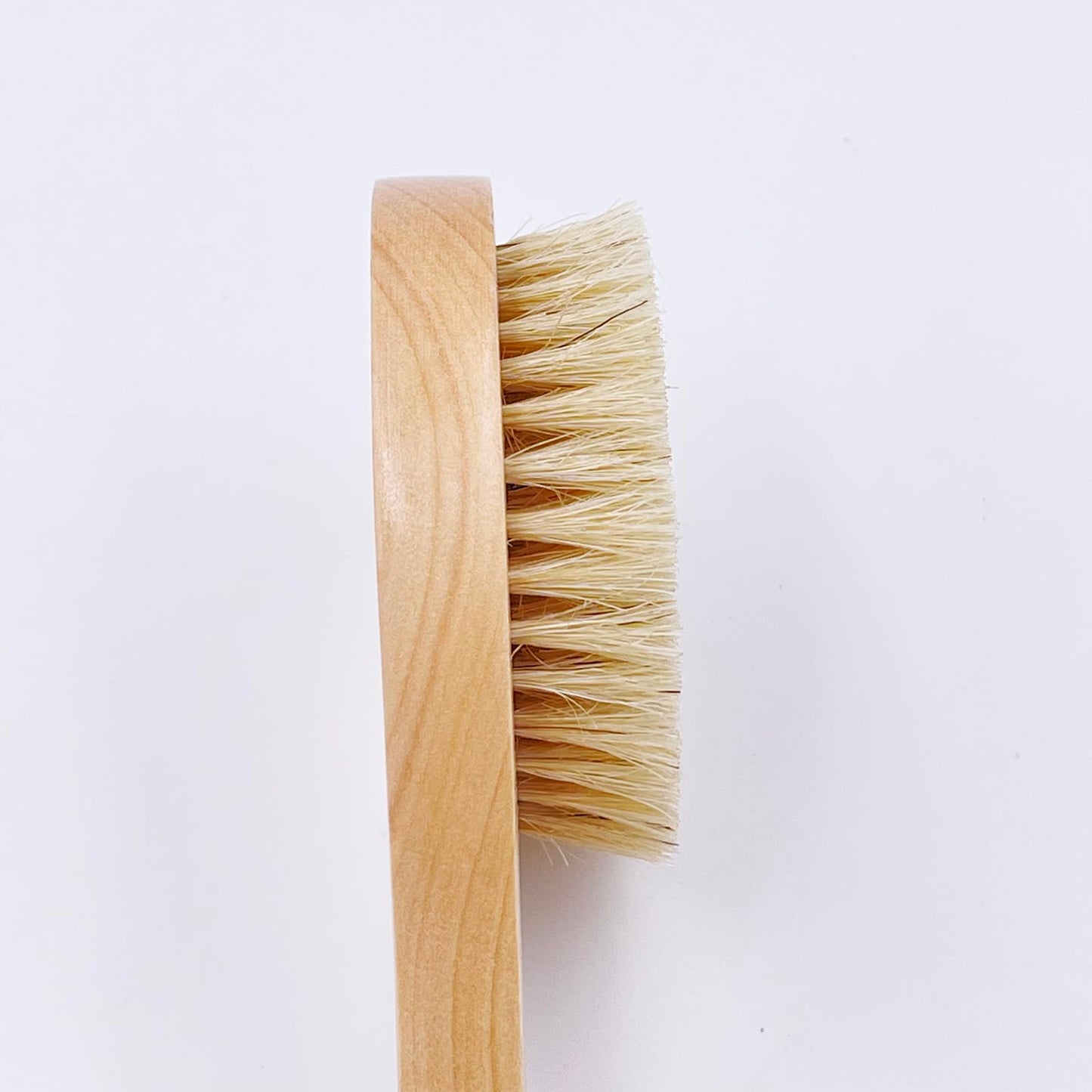 Short Handle Body Brush, Natural Bristles Wooden Bath Brush Shoulder Back Exfoliating Dry Brushing Skin Care Beauty & Personal Care KEWLYSEU