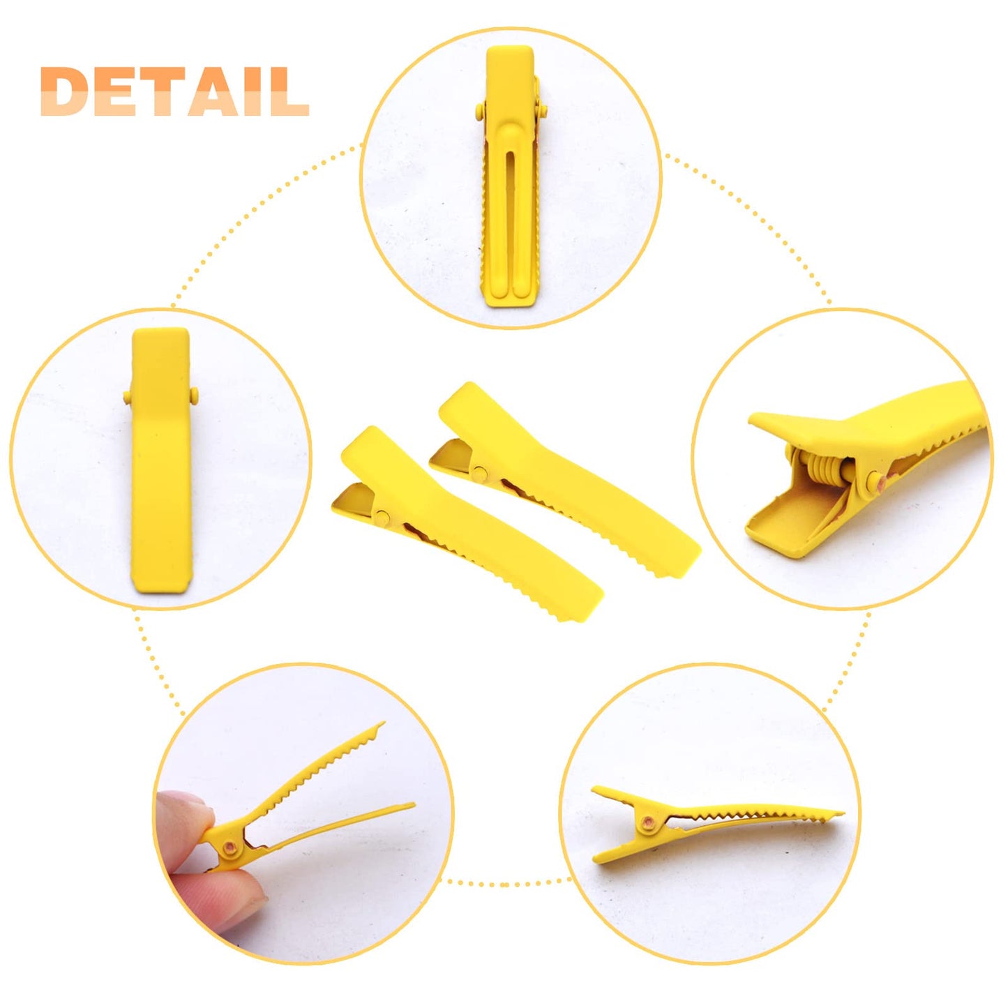 50pcs Colorful Alligator Duckbill Hair Clips Alloy Double Prong Curl Clips Sectioning Hairclips Non-slip Hairpin Barrettes for Women Hair Extensions Beauty & Personal Care Hmjpng