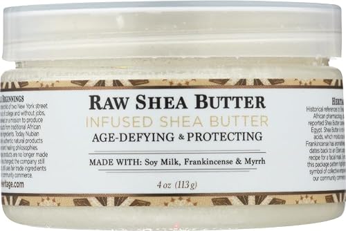 Nubian Heritage Raw Shea Butter Infused With Frankincense and Myrrh 4 Ounce ( Beauty & Personal Care Nubian Heritage