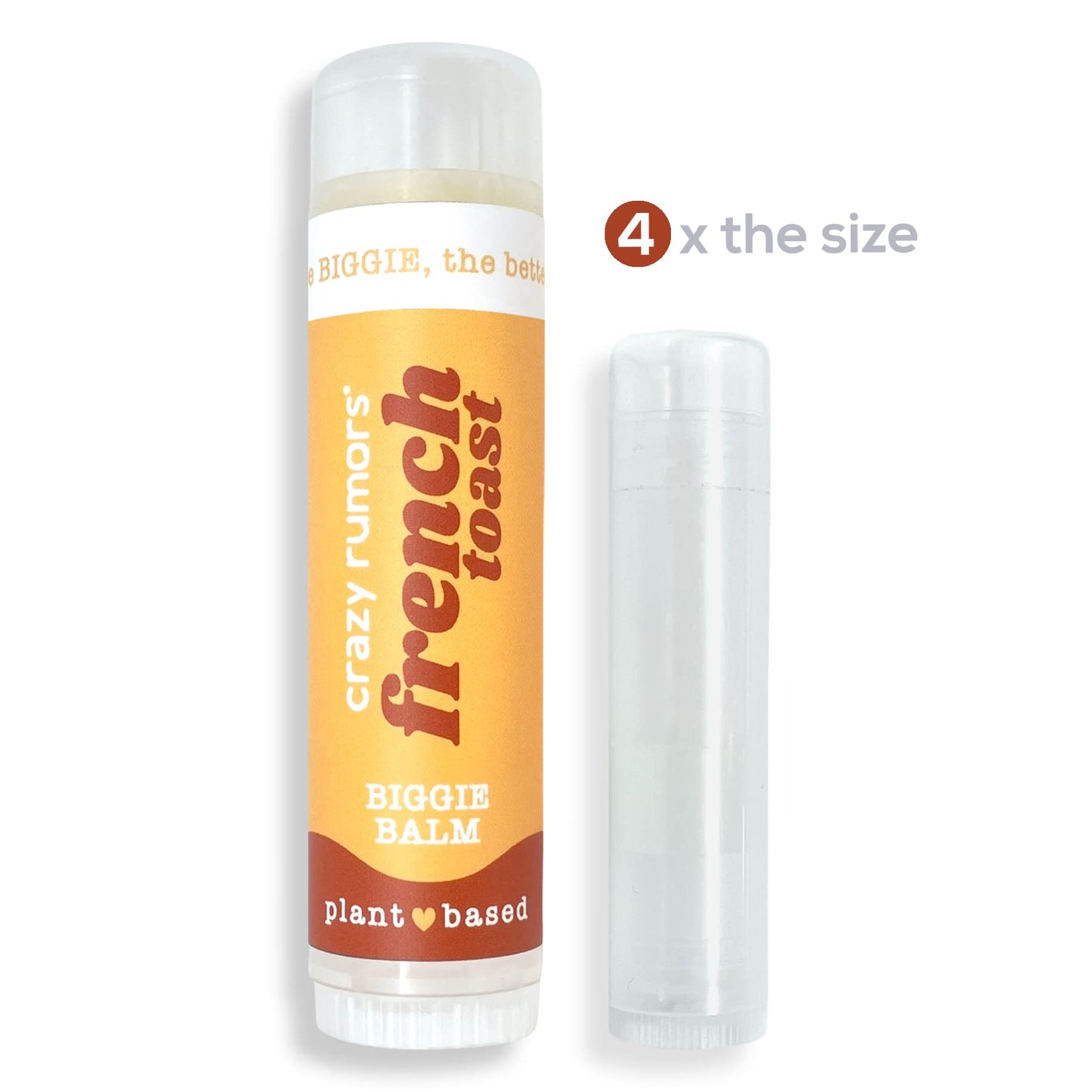 Crazy Rumors Biggie French Toast Flavored All Natural, Plant Based Lip Balm to Moisturize and Nourish your Lips - French Toast tube 0.6 oz (4x Larger Beauty and Personal Care Crazy Rumors