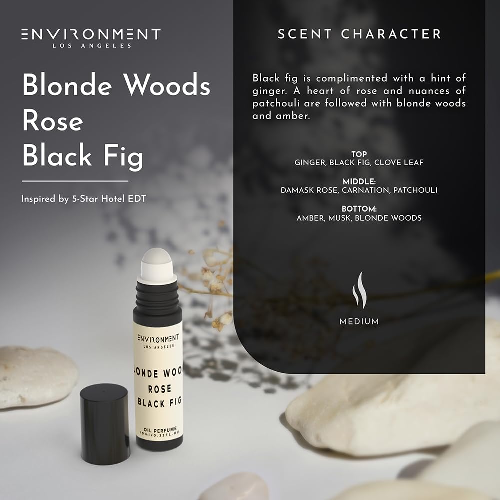 Environment Inspired by 5-Star Resort EDT 10ml Roll-on Perfume (Blonde Woods | Rose | Black Fig) Body Oil Fragrance, Roll On Oil, Body Fragrance Beauty & Personal Care ENVIRONMENT