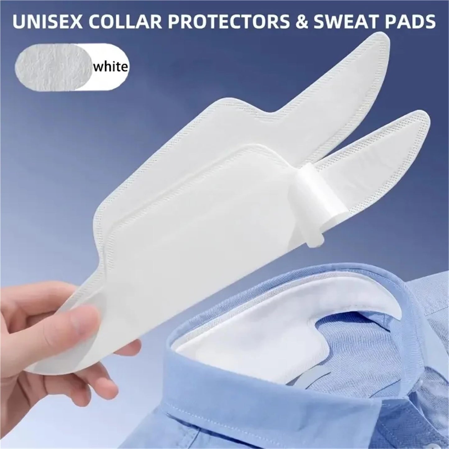 Cyyaog Collar Protectors for Shirts 60pcs Hats Sweat Pads Non-Woven Clothing Collars Stickers Moisture-Wicking Adhesive Liners Strips Beauty and Personal Care Cyyaog