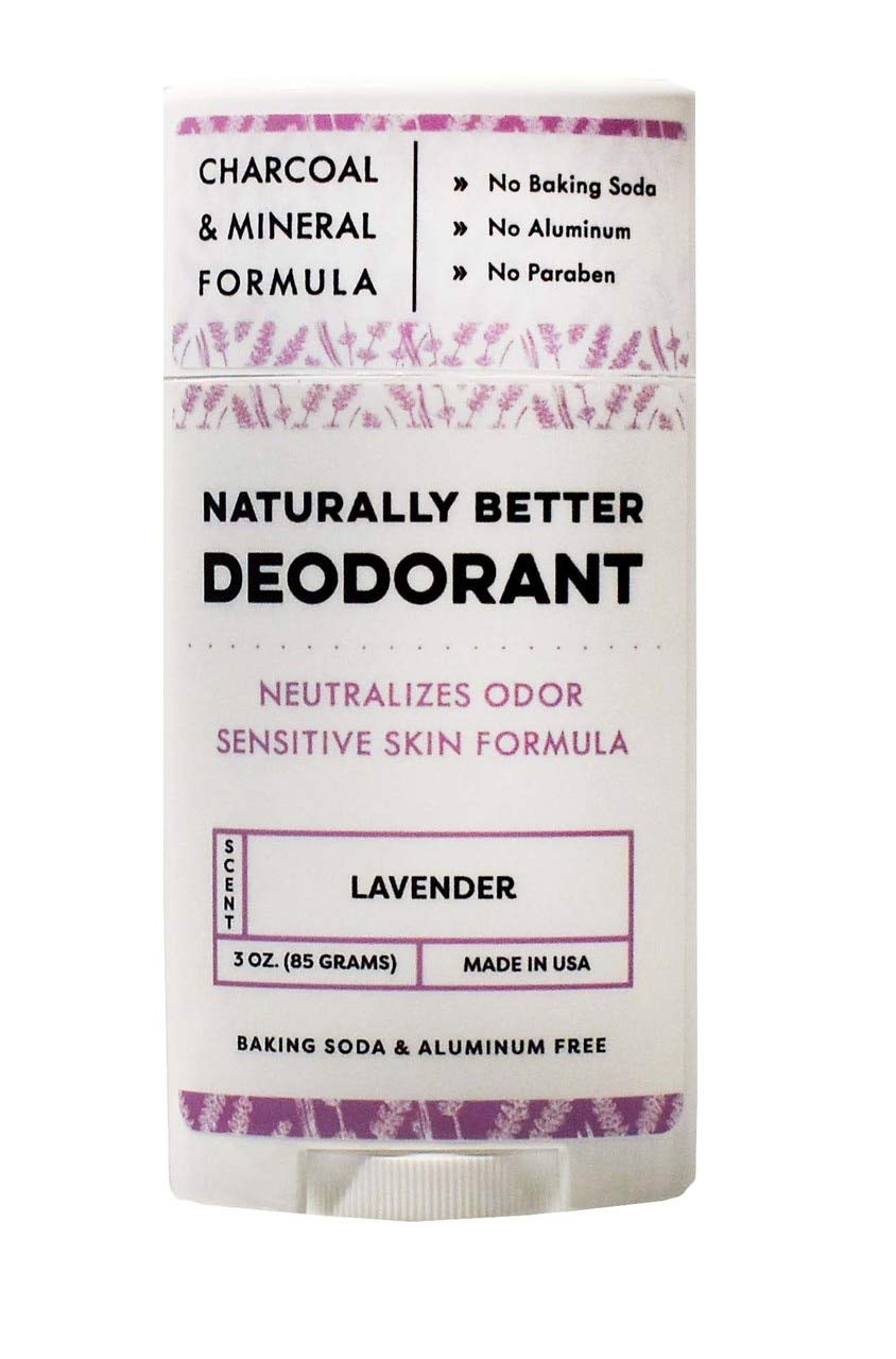 Lavender Naturally Better Deodorant - Sensitive Skin Formula, Aluminum-Free, Baking Soda-Free, All-Natural, Magnesium & Activated Charcoal Beauty and Personal Care NATURE'S APOTHECARY