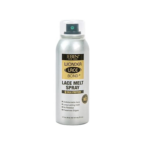 EBIN NEW YORK Wonder Lace Bond Lace Melt Aerosol Spray Silk Protein + Biotin | Extra Firm Hold Wig Adhesive Spray | Moisturizing Natural Finish | 2.7 Beauty & Personal Care EBIN NEW YORK