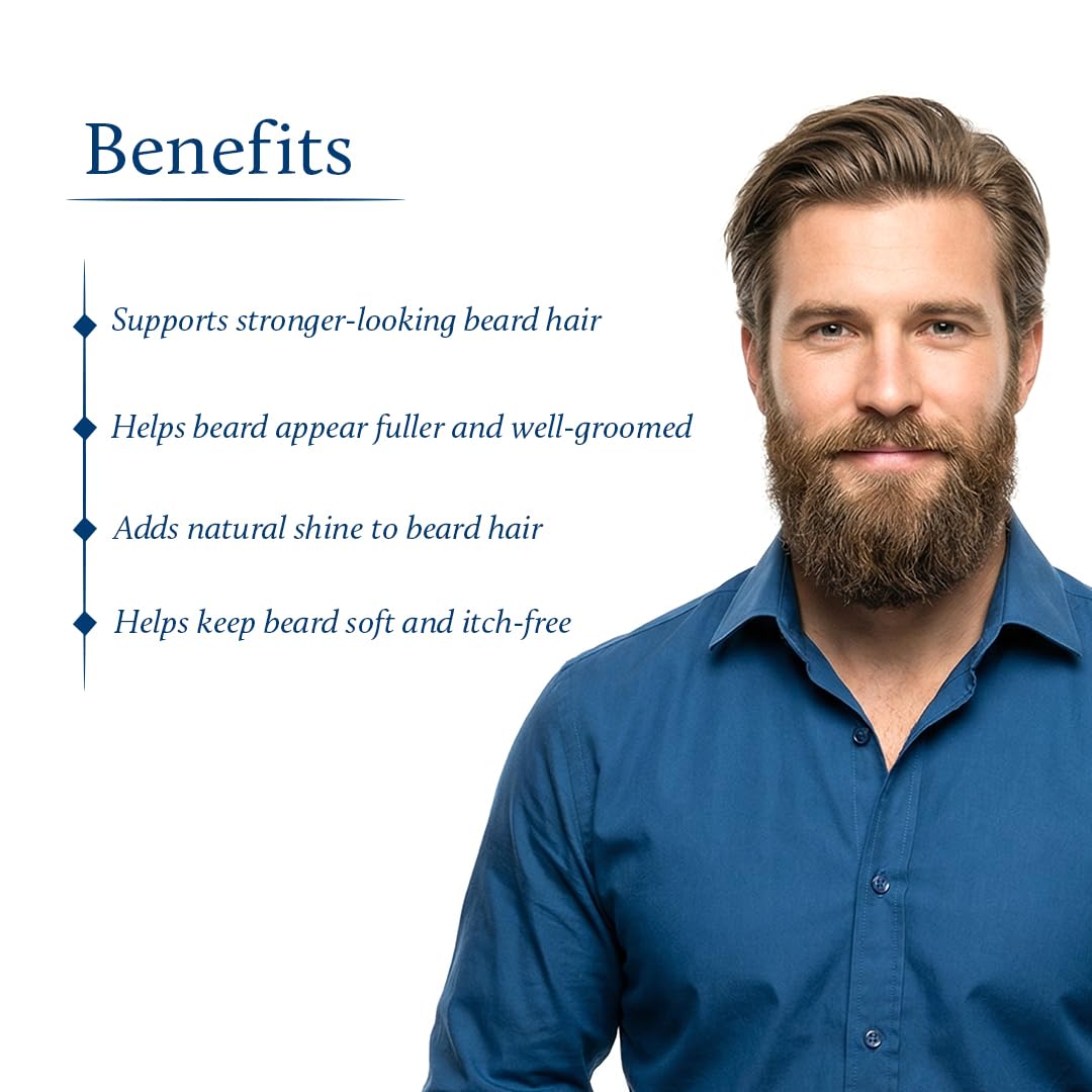 Blue Nectar Beard Oil for Men, Natural Moustache and Beard Growth Oil and Beard Softener for softer, helps in dandruff contains Sandalwood & Orange Beauty and Personal Care Blue Nectar