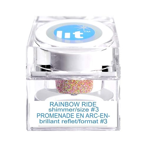 Lit Cosmetics Vegan Glitter Shimmer, Rainbow Ride #3, 4g Beauty & Personal Care Lit Cosmetics