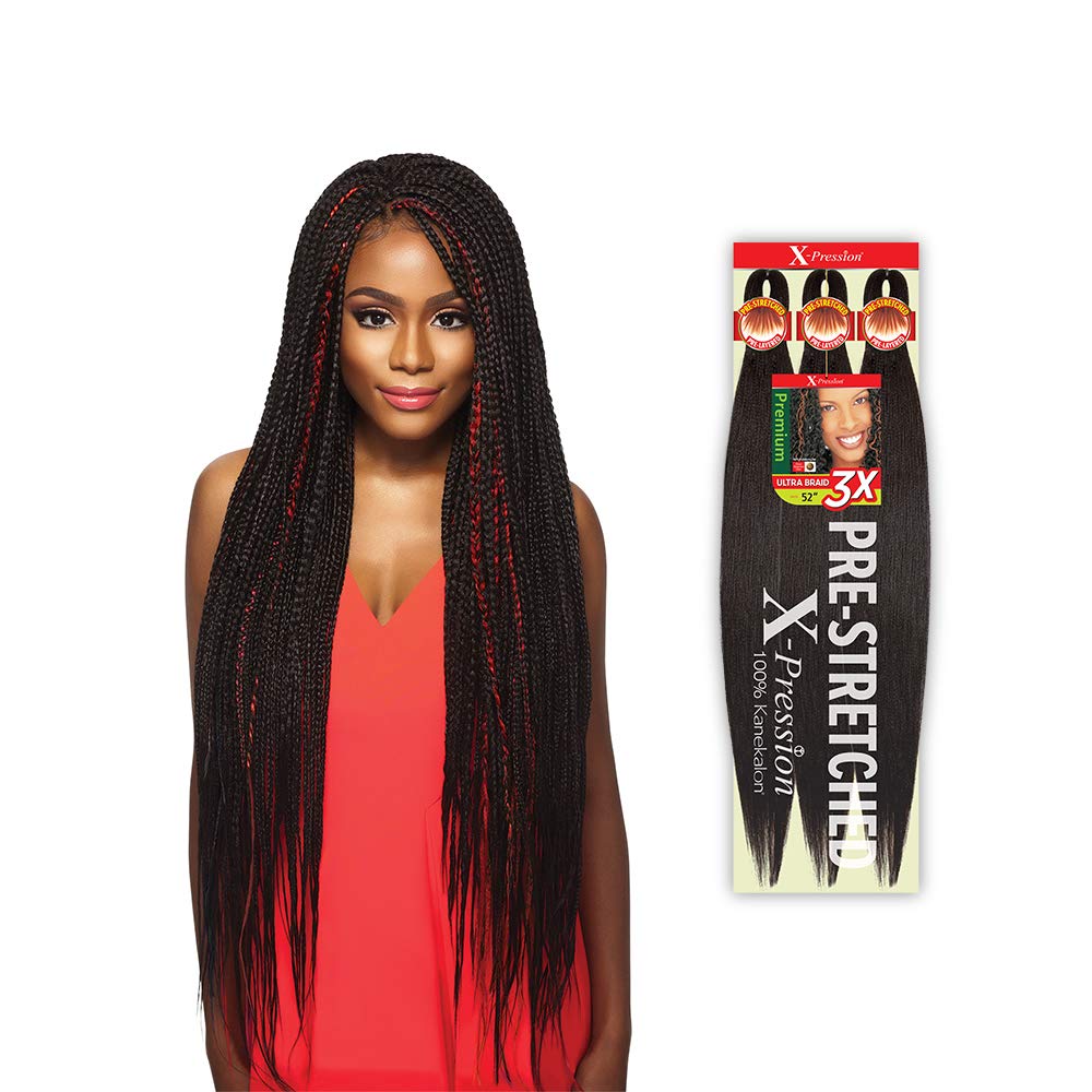 MULTI PACK DEALS! Outre Braids X-Pression Kanekaion 3X Pre Stretched Braid 42" (1-PACK, 1B)