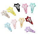 Duehut HLLMX 10 PCS Colorful Stars Duckbill Clip Hair Clip Non-slip Toddlers Colorful Cute Lovely Metal Hair Barrettes Hair Accessories for Kids Teens Beauty & Personal Care Duehut