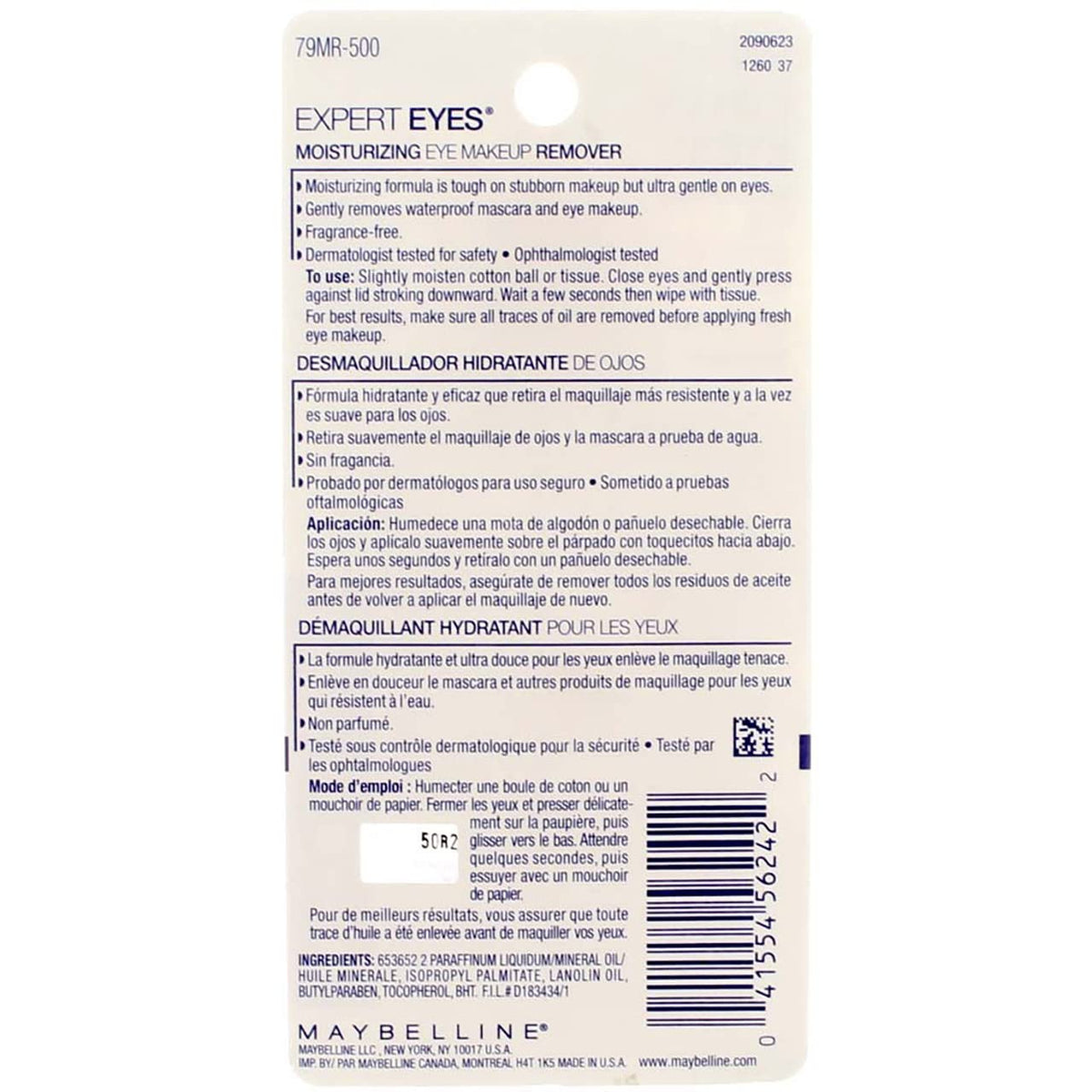 Maybelline New York Expert Eyes Moisturizing Eye Makeup Remover, 2.3 oz (Pack of 3)