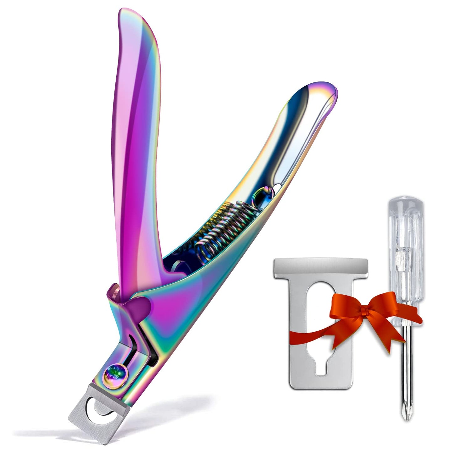 Chameleon Premium Adjustable Nail Clippers for Acrylic Nails, Stainless Steel Cutter Trimmer for Artificial Fake False Tips Manicure Sharp Blade Clip Beauty & Personal Care GA&EN