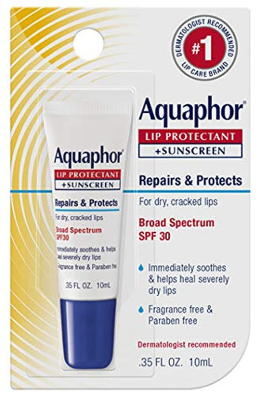 Aquaphor Lip Repair + Protect, Broad Spectrum SPF 30 0.35 oz (Pack of 3) Beauty & Personal Care Aquaphor