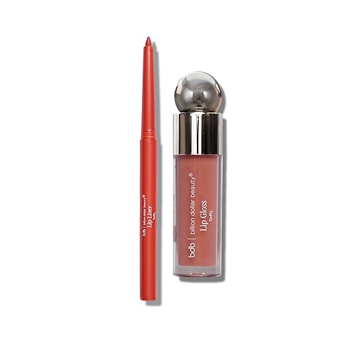 billion dollar brows bdb Lip Gloss with Lip Liner Set, Moisturizing High Shine, Lightweight Glossy, Plumping Lip Gloss, Fling Beauty & Personal Care billion dollar brows