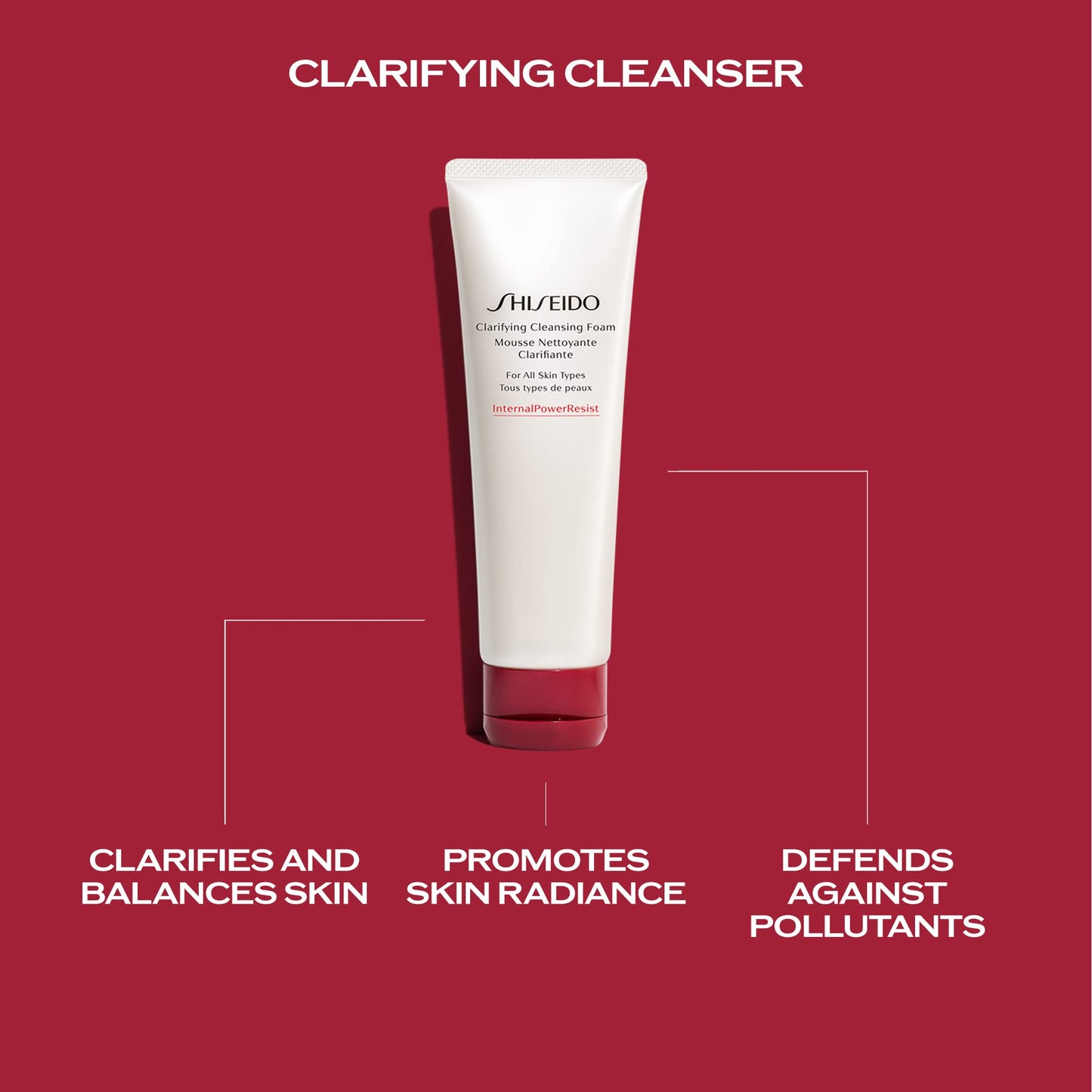 Shiseido Clarifying Cleansing Foam - 125 mL - Cleanses, Balances & Removes Impurities for Smoother, Radiant Complexion - For All Skin Types Beauty & Personal Care Shiseido
