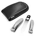 GERMANIKURE 3pc Travel Manicure Set - FINOX Stainless Steel Tools Handmade in Solingen Germany: Fingernail Clipper, Toenail Clipper, Glass Nail File Beauty & Personal Care GERmanikure