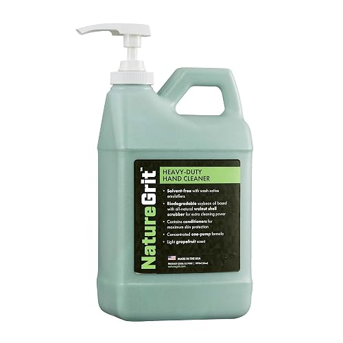NatureGrit - Heavy Duty Industrial Hand Cleaner Pump-top - Walnut Shell Conditioners for Skin Protection for Auto Mechanics, Manufacturing, and Anyone Beauty & Personal Care NatureGrit