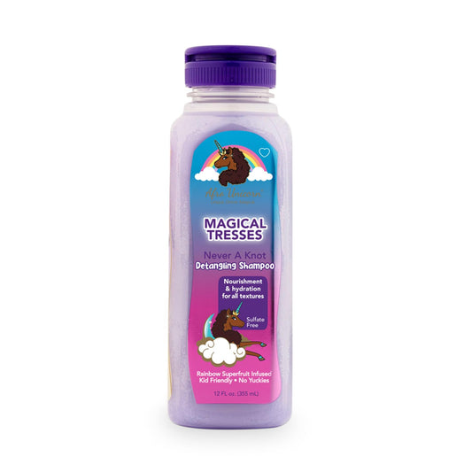 MAGICAL TRESSES Afro Unicorn Wavy, Coily, and Curly Hair Shampoo - Defining, Taming, Softening, and Moisturizing Hair Care - Moisturizing Shampoo With