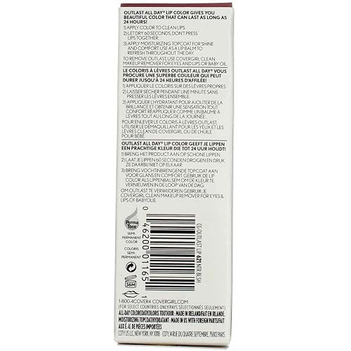 COVERGIRL Outlast Lipcolor, Natural Blush 621, 0.06 Fl Oz (Pack of 6)6 Beauty & Personal Care COVERGIRL
