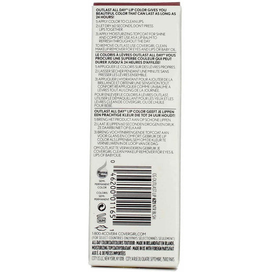 COVERGIRL Outlast Lipcolor, Natural Blush 621, 0.06 Fl Oz (Pack of 6)6 Beauty & Personal Care COVERGIRL