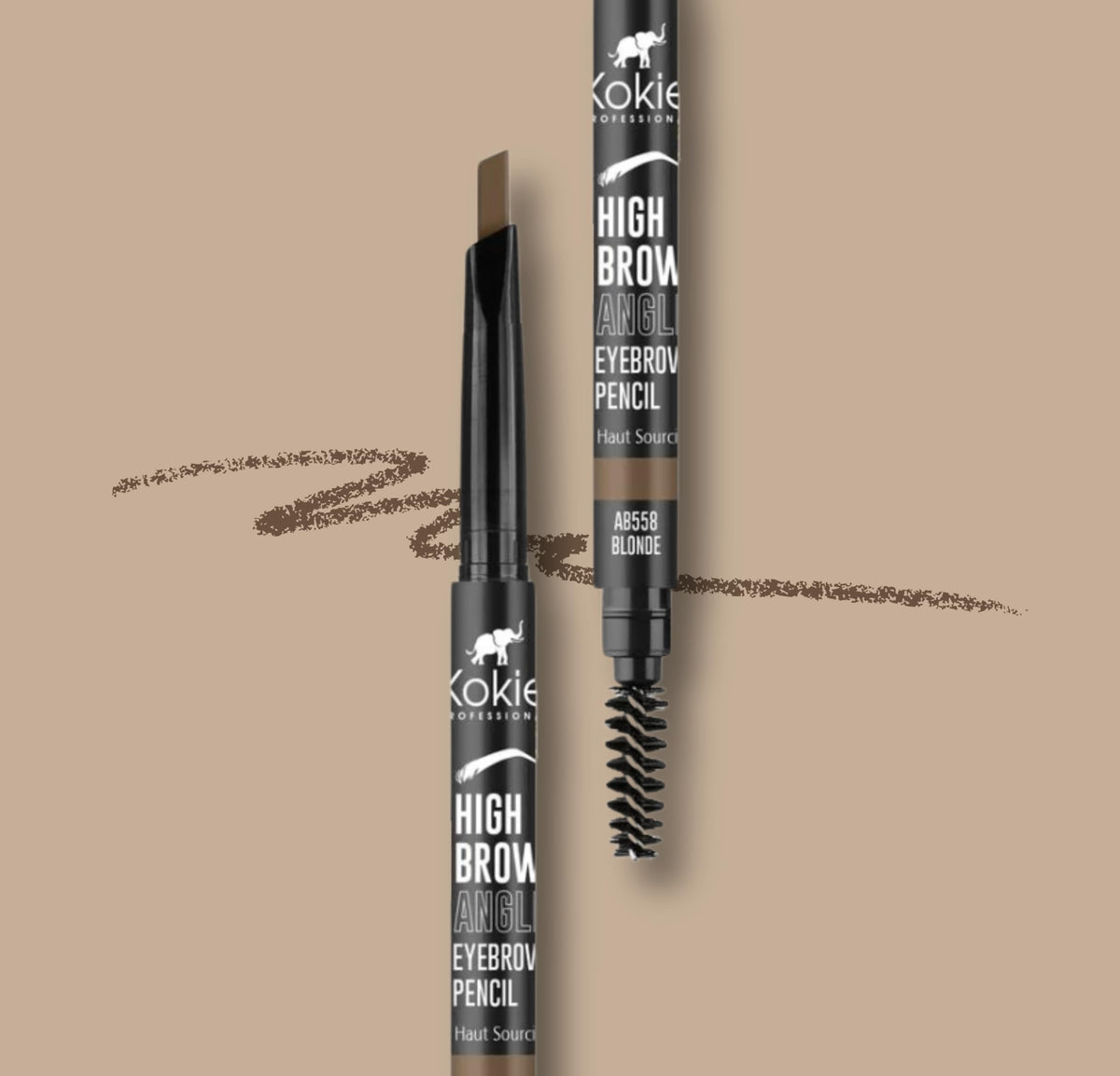 Kokie Cosmetics High Brow Angled Eyebrow Pencil, Brunette, 0.012 Ounce Beauty & Personal Care Kokie
