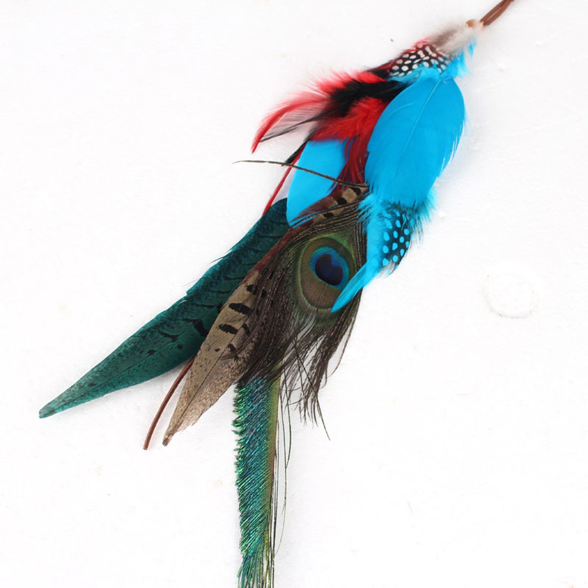 Suoirblss 1 Pc Handmade Boho Hippie Hair Extensions with Feather Clip Comb Hairpin Headdress DIY Accessories for Women Lady Beauty & Personal Care Suoirblss