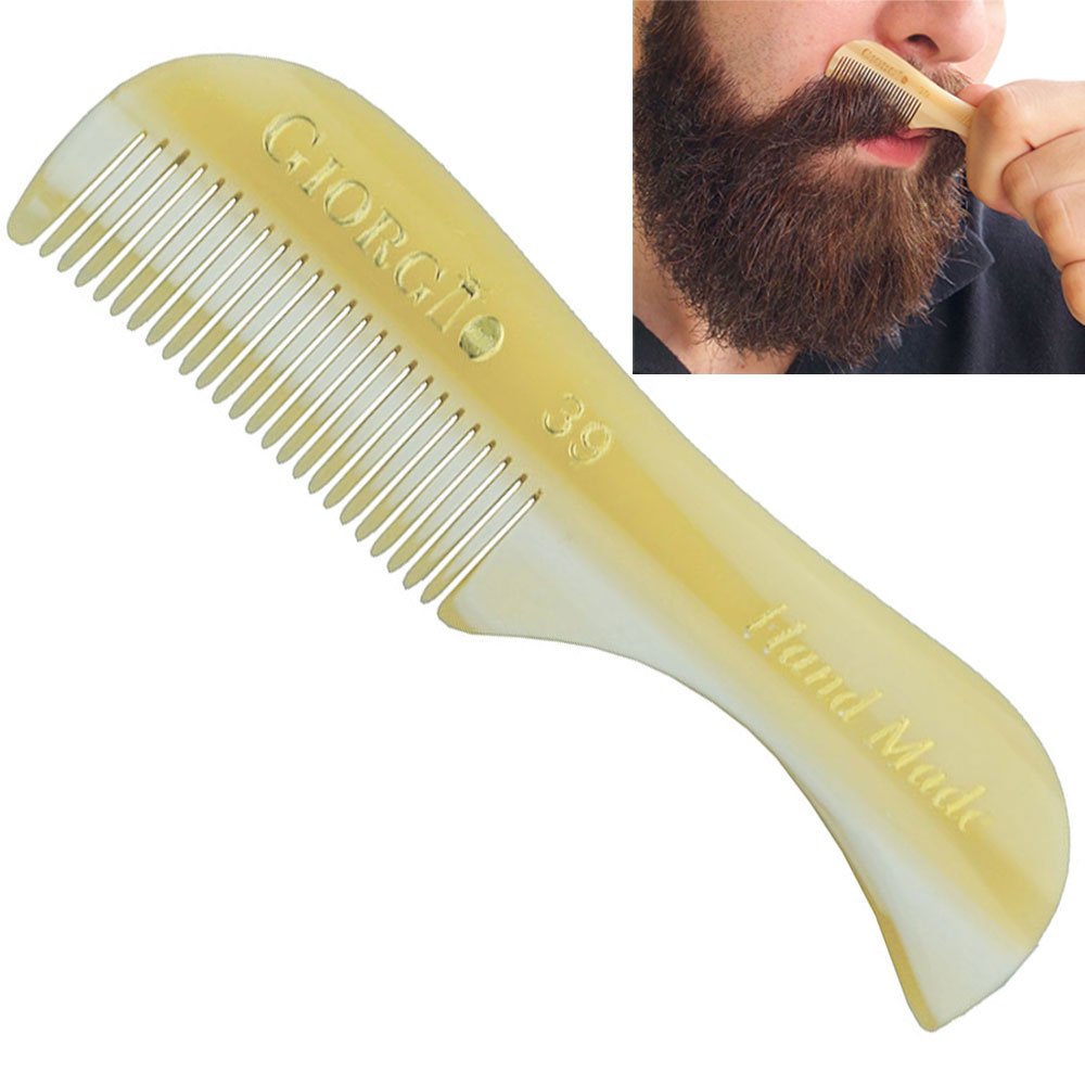 Giorgio G39 & G57 Extra Small 2.75 Inch Men's Fine Toothed Beard and Mustache Comb for Facial Hair Grooming and Styling. Wallet Pocket Comb Handmade Beauty and Personal Care GIORGIO