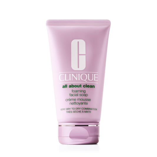 Clinique All About Clean Foaming Face Wash With Hyaluronic Acid + Glycerin For Very Dry to Dry Combination Skin Types, 5 Fl Oz Beauty & Personal Care Clinique